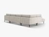 Micadoni Panorama Ecksofa Bemy 7-Sitzer Links Strukturierter Stoff Beige Bild 3