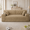 2-Sitzer Schlafsofa Cord, hohe Lehne, 2 Getränkehalter, 4 Taschen, Khaki Bild 3