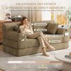 2-Sitzer Schlafsofa Cord, hohe Lehne, 2 Getränkehalter, 4 Taschen, Khaki Bild 5