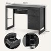 KOMFOTTEU Computertisch Schreibtisch, mit Schublade und Schrank Bild 3