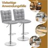Yaheetech Barhocker (2er), Barstühle 360°Drehbar Küchenstühle Sitzhöhe 62,5 cm - 83 cm Bild 2