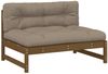 vidaXL Mittelsofa Honigbraun 120x80 cm Massivholz Kiefer 825733 Bild 2