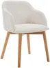 Vente-unique - JELISA Stuhl Samt Beige - B 56 cm x H 79 cm x L 54 cm Bild 4