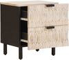 vidaXL Nachttisch 2 pcs Weiß 40 x 33 x 46 cm Massivholz Mango 4017863 Bild 4