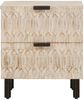 vidaXL Nachttisch 2 pcs Weiß 40 x 33 x 46 cm Massivholz Mango 4017863 Bild 5