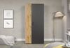 trendteam Standtype Stauraum Esteban, Anthrazit Melamin/Coast Evoke Oak Melamin, B/H/T: 90 / 195 / 55 cm Bild 4