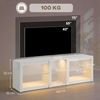 HOMCOM Lowboard Modernes Hochglanz-TV-Möbel (Set, 1 St, TV-Lowboard), Für Fernseher bis 75 Zoll, LED-Beleuchtung, modern Bild 3