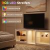 HOMCOM Lowboard Modernes Hochglanz-TV-Möbel (Set, 1 St, TV-Lowboard), Für Fernseher bis 75 Zoll, LED-Beleuchtung, modern Bild 4