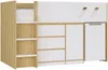Vente-unique - SAGITI Bett Holz, Platte BeigeWeiß - B 110,8 cm188,8 cm x H 120,3 cm x L 196 cm Bild 3