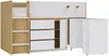 Vente-unique - SAGITI Bett Holz, Platte BeigeWeiß - B 110,8 cm188,8 cm x H 120,3 cm x L 196 cm Bild 5
