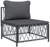 vidaXL 4-tlg. Garten-Lounge-Set mit Kissen Anthrazit Stahl 3186821 Bild 5