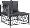 vidaXL 4-tlg. Garten-Lounge-Set mit Kissen Anthrazit Stahl 3186821 Bild 4