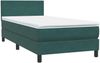 vidaXL Boxspringbett mit Matratze Dunkelgrün 80x220 cm Samt 3316044 Bild 4