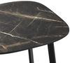 Design Beistelltisch TURIN 90cm dunkle Marmor-Optik schwarzes Metallgestell Bild 2