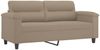 vidaXL 2-tlg. Sofagarnitur mit Kissen Taupe Mikrofasergewebe 3202314 Bild 4