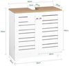 SoBuy BZR40-W Waschbeckenunterschrank, MDF, Lackiert, Weiß, 59 x 59 x 30 cm Bild 3