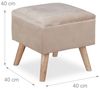 Relaxdays Samthocker mit Stauraum Bild 5