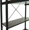 Schreibtisch mit Regal HWC-K81, Laptoptisch Bürotisch Arbeitstisch, 100x60cm Metall MDF ~ braun Bild 5
