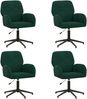 vidaXL Drehstühle 4 Stk. 54 x 55 x 90 cm Dunkelgrün Samt (V) 3428331 Bild 2