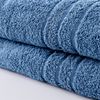 Komfortec 2er Saunatuch Set 80x200 cm aus 100% Baumwolle, XXL-Saunatücher, Sauna Handtuch, Weich, Groß, Frottee, Schnelltrocknend, Hellblau Bild 3