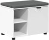 vidaXL Flurbank mit Kissen mit Regal mit Speicher Weiß 60 x 38 x 46 cm 891496 Bild 2