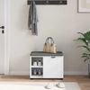 vidaXL Flurbank mit Kissen mit Regal mit Speicher Weiß 60 x 38 x 46 cm 891496 Bild 4