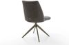 Drehstuhl Elso-Flex Mikrofaser Anthrazit Vintage Kreuzgestell breit Effektfinish Titan 360° drehbar Taschenfederkern Bild 5