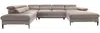 Vente-unique - SEPINA Sofa SamtStoff Schokoladenbraun - B 214 cm x H 75 cm x L 353 cm Bild 3