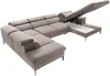 Vente-unique - SEPINA Sofa SamtStoff Schokoladenbraun - B 214 cm x H 75 cm x L 353 cm Bild 5