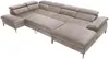 Vente-unique - SEPINA Sofa SamtStoff Schokoladenbraun - B 214 cm x H 75 cm x L 353 cm Bild 4