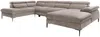 Vente-unique - SEPINA Sofa SamtStoff Schokoladenbraun - B 214 cm x H 75 cm x L 353 cm Bild 2