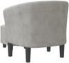 vidaXL Clubsessel mit Fußhocker Hellgrau Samt 356449 Bild 5