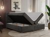 Boxspringbett Doppelbett Polsterbett Kunstlederbett mit Bettkasten - ROMA - 120x200cm - Dunkelgrau Velours - H4 Bild 2