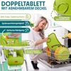 KIDIZ® 3in1 Hochstuhl Kinderhochstuhl inkl. Spielbügel , Babyliege , Kombihochstuhl Babyhochsitz ,7 höhenverstellbar Verstellbare Rückenlehne , mitwachsend ab 0 Monate bis 6 Jahre Babystuhl Grün Bild 3