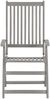 vidaXL Verstellbare Gartenstühle 8 Stk. Grau Massivholz Akazie 3075140 Bild 3