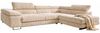 Compleo Ecksofa Einstellbare Kopfstützen, Schlaffunktion, Cordstoff FERRO, 274 x 203 x 70-90 cm Bild 2