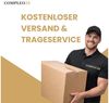 Compleo Ecksofa Einstellbare Kopfstützen, Schlaffunktion, Cordstoff FERRO, 274 x 203 x 70-90 cm Bild 4