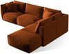 Micadoni Modulares Ecksofa Chris 4-Sitzer Rechts Samt Terrakotta Bild 3