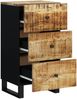 Sideboard, Kommode mit 3 Schubladen 40x33,5x75 cm Massivholz Mango j1881p Bild 4