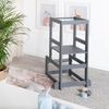 roba Montessori Lernturm aus Holz - Sicherer Tritthocker für Kinder - Bis 80 kg belastbar - Anthrazit Bild 2