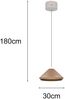 LED Pendelleuchte LAGUNA 1-flammig, höhenverstellbar, Coffee Ø 30cm Bild 4