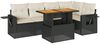 vidaXL 6-tlg. Garten-Sofagarnitur mit Kissen Schwarz Poly Rattan 3327150 Bild 2