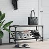 Schuhregal, Schuhablage, platzsparend Grau Sonoma 90x30x45 cm Holzwerkstoff Bild 2