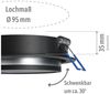 SSC-LUXon LED Einbaustrahler LAGO Einbauleuchte schwarz LED Lampe 3in1 drei Lichtfarben Deckenlampe, Tageslichtweiß, Warmweiß, Neutralweiß Bild 3