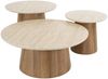 KAWOLA Couchtisch PRETO Set 3-tlg. Keramik weiß 35 x 80 x 80 cm Bild 3