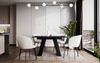 Home Collective Esstisch ausziehbar Tisch Küchentisch Esszimmertisch Ausziehtisch (Esszimmer Küche Wohnzimmer Esstisch erweiterbar), modernes Design mit A-Linien-Gestell, 120-160x80 cm Schwarz Bild 4