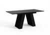 Home Collective Esstisch ausziehbar Tisch Küchentisch Esszimmertisch Ausziehtisch (Esszimmer Küche Wohnzimmer Esstisch erweiterbar), modernes Design mit A-Linien-Gestell, 120-160x80 cm Schwarz Bild 2