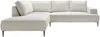 Vente-unique - GINETO Sofa StoffSamt Beige - B 195 cm x H 83 cm x L 275 cm Bild 2