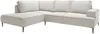 Vente-unique - GINETO Sofa StoffSamt Beige - B 195 cm x H 83 cm x L 275 cm Bild 3