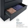 Home Collective Kommode mit 4 Schubladen Kommode schmal Holz Schrank (Highboard Anrichte Schlafzimmer Wohnzimmer Flur Büro Organizer), Kommode 76 cm breit Schrank mit Schubladen Sideboard Anthrazit Bild 4